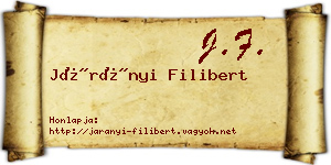 Járányi Filibert névjegykártya